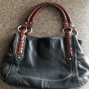 Fossil black leather purse